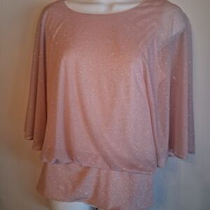 MSK Dusty Rose Sparkle Blouse